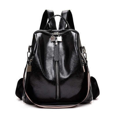 Ladies Shoulder Bag New Outdoor Soft Leather Leisure Backpack Fashion Multi purpose Commuter Womens Bag