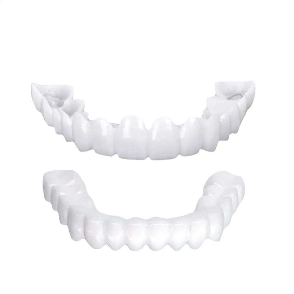 Upper Lower Teeth Cover Perfect Bright Veneers Comfort Fit Flex Dentures Braces Whitening Toy 250122