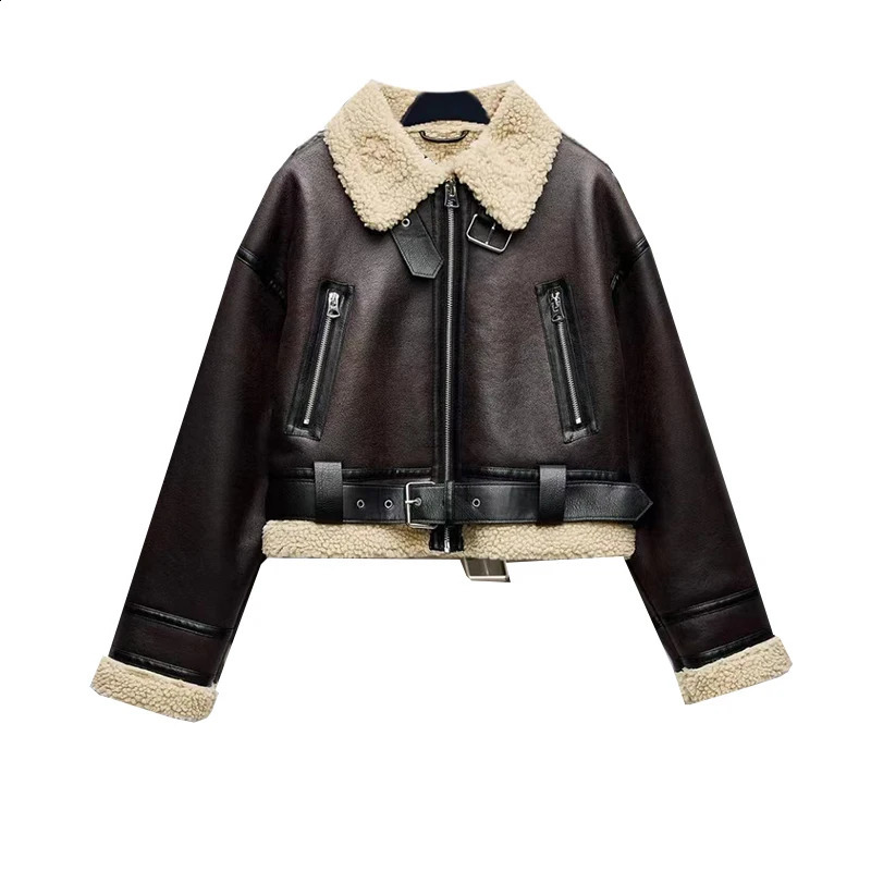 RARF Women double-sided short jacket Jacket Autumn/Winter thickened thermal jacket 250122