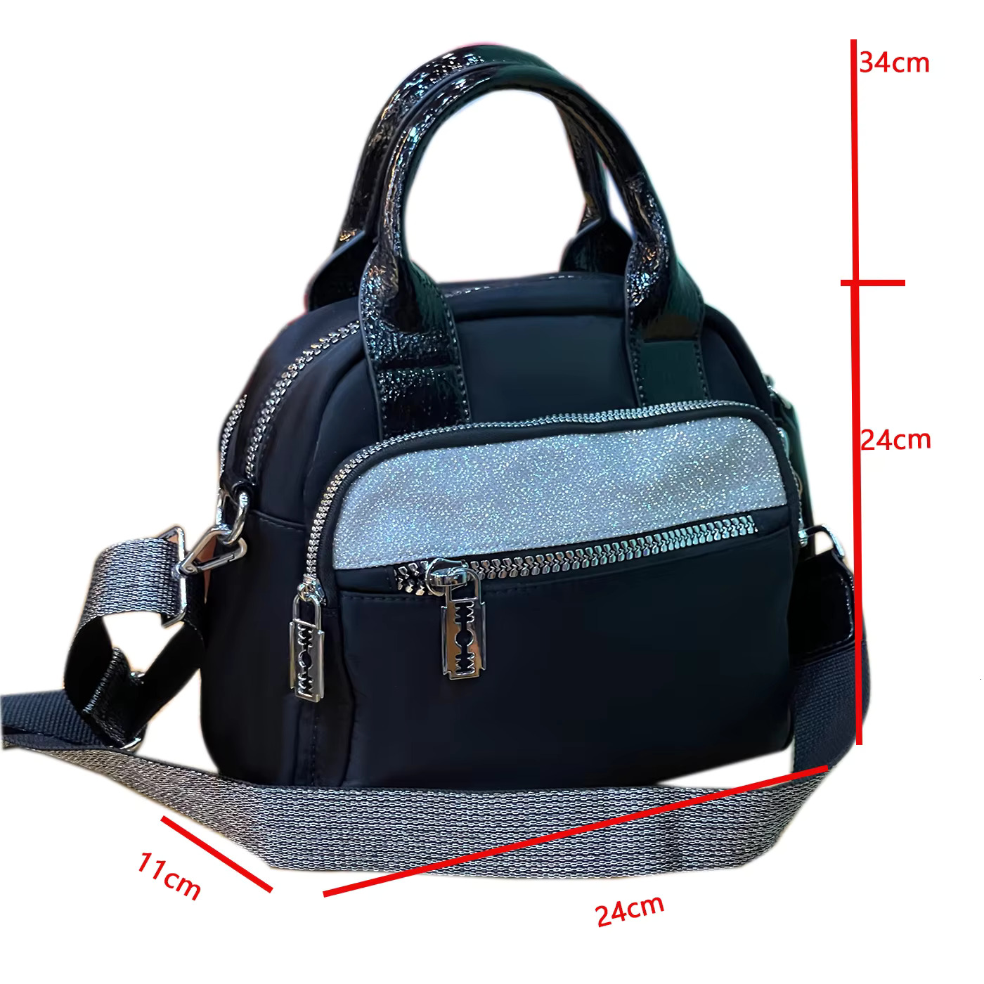 Fashionable Dia Studded Versatile Daily Commuting Handbag, Large Capacity Travel Crossbody Bag, High-End And Stylish Bag