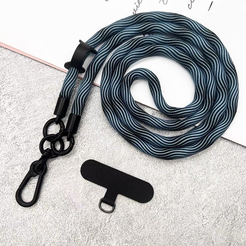 Factory Custom LOGO 10mm Round Shape Lanyard for Cell Phone Universal Long Mobile Phone Strap Lanyard Phone Lanyard Patch Dual Buckle