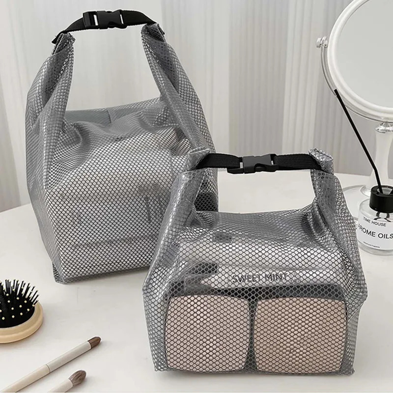 Portable Travel Cosmetic Case EVA Transparent Waterproof Swimming Wash Bag Foldable Toiletry Makeup Bags Handbag Storage 250121