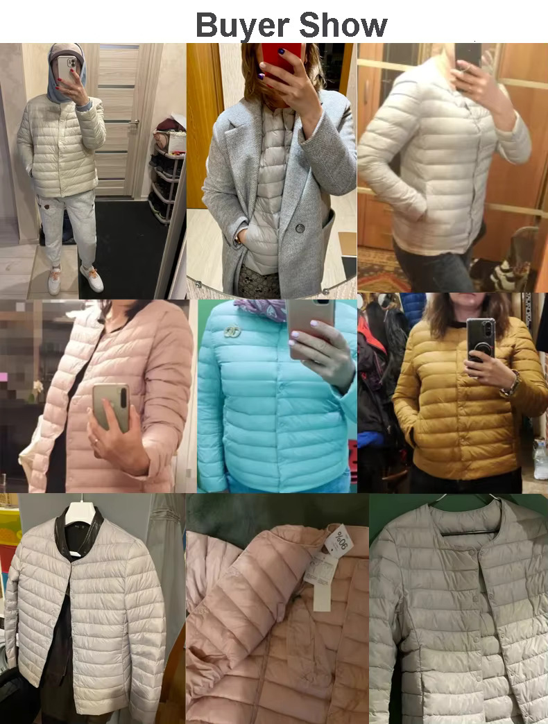 Woman Ultra Light Jacket Portable Parka Matte Fabric Casual Duck Down Coat Warm Er Lightweight Outwear Good Quality