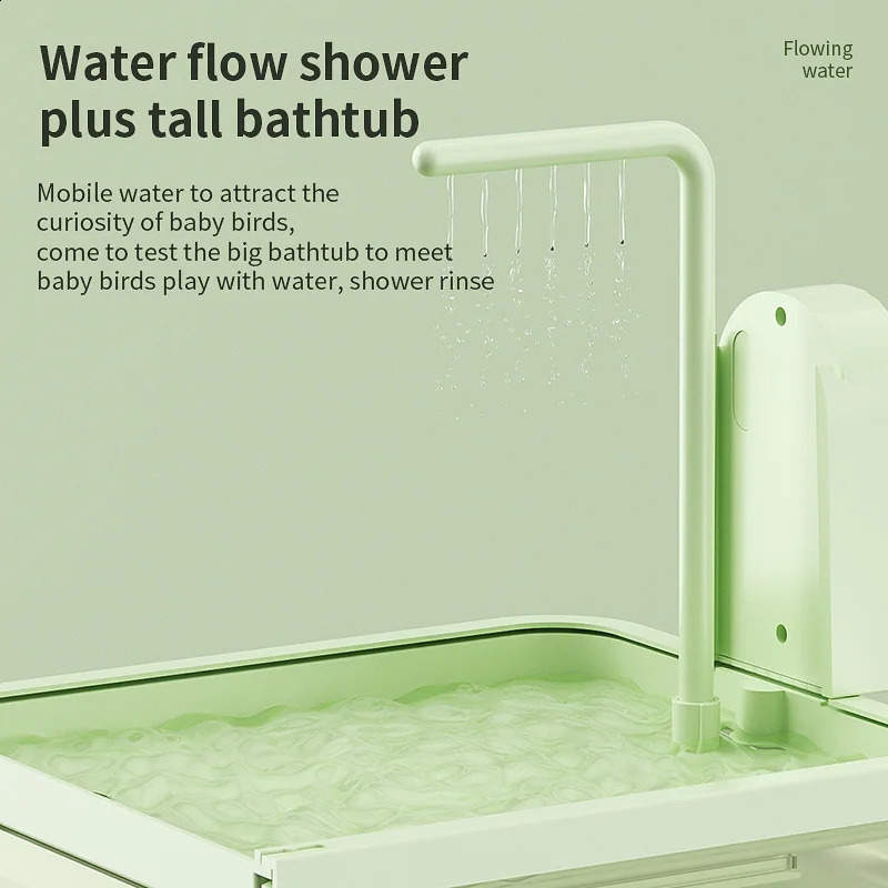 Clear Hanging Bird Bath Automatic Water Circulation Bath Shower For Bird Easy to clean Space Saving Bird Cage Accessory 250121