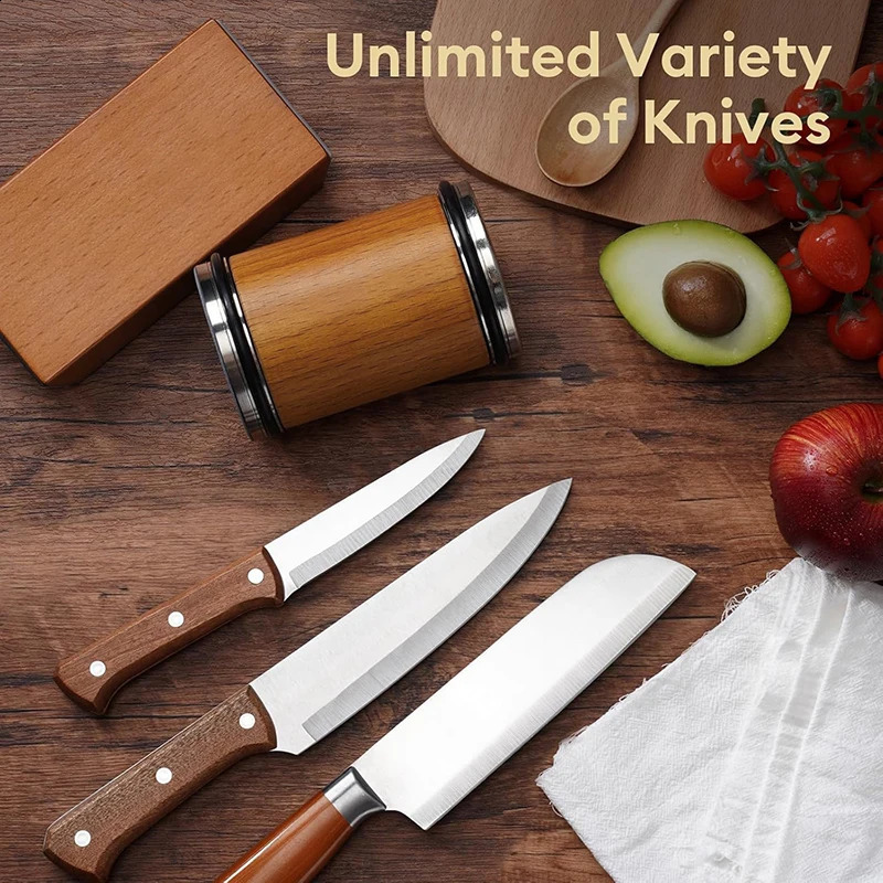 Rolling Knife Sharpener Magnetic Knife Holder Diamond Sharpening Stone Kit with 15 and 20 Degrees Angle Roller Kitchen Accessory 250113