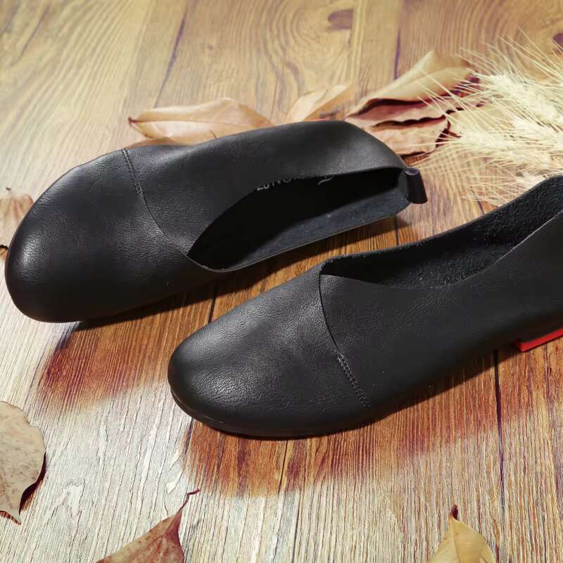 Women's Flat Handmade Women Shoes 2021 Spring/autumn New Vintage Slip on Loafers Plus Size Female Shoe atos De Mujer