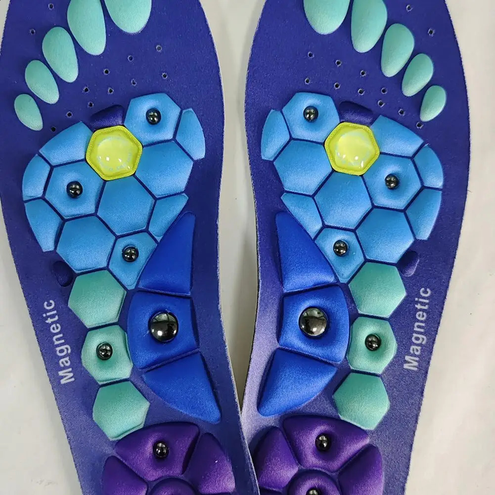 1 Pair Acupressures Insoles Akusoli Magnetic Insoles For Women Men EVA Foot Massage Orthopedic Acupressures Insoles Pads 250120