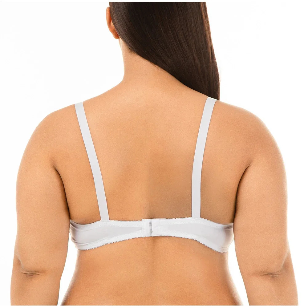 Comfortable Unlined thin bras for women push up Pure Color Large Size Bra with wire nonpadded bralette big breast C D cup C21 250122