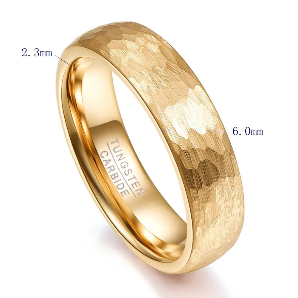 BONLAVIE 4mm 6mm Tungsten Steel Ring Classic Mens Wedding Ring Jewelry Gold Rose Geometric Pattern Couple Gift 250109