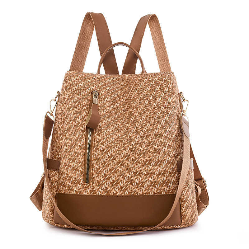 Womens backpack new PU large capacity outdoor travel backpack casual lightweight backpack womens bag