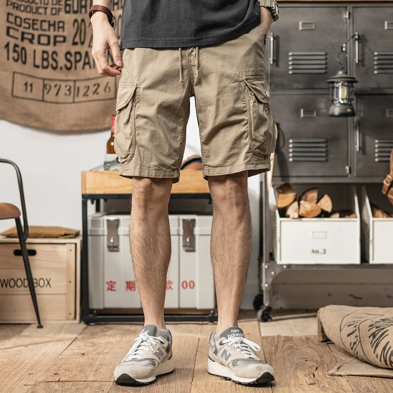 Summer Bag Multi Pocket Mens Shorts Casual Tactics Bermuda Y2K Street Gym Drawn Shorts 250110