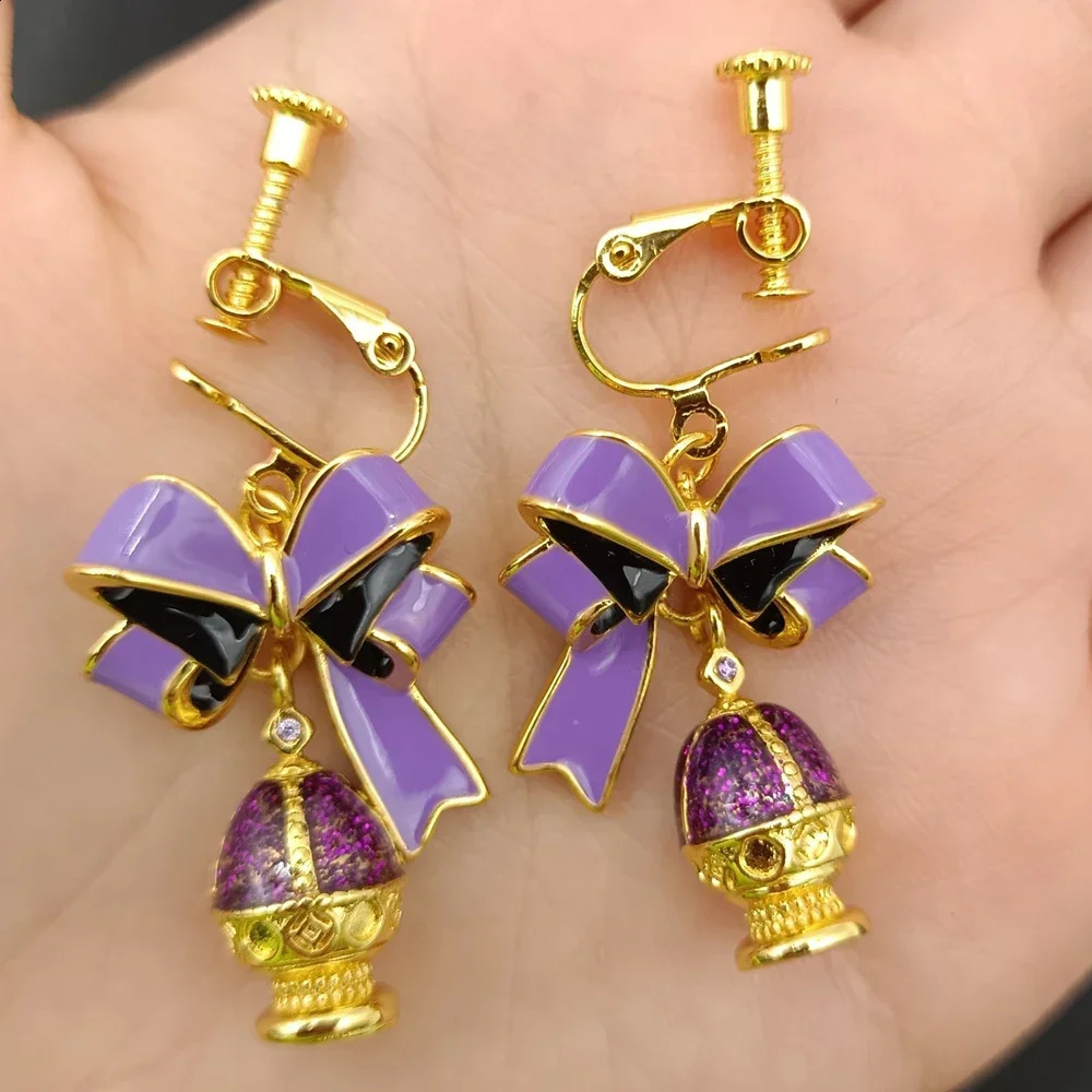 Anime Puella Magi Madoka Magica Cosplay Earrings Kaname Madoka Akemi Homura Tomoe Mami Soul Gem Pendant Ear Clips Jewelry Gifts 250120