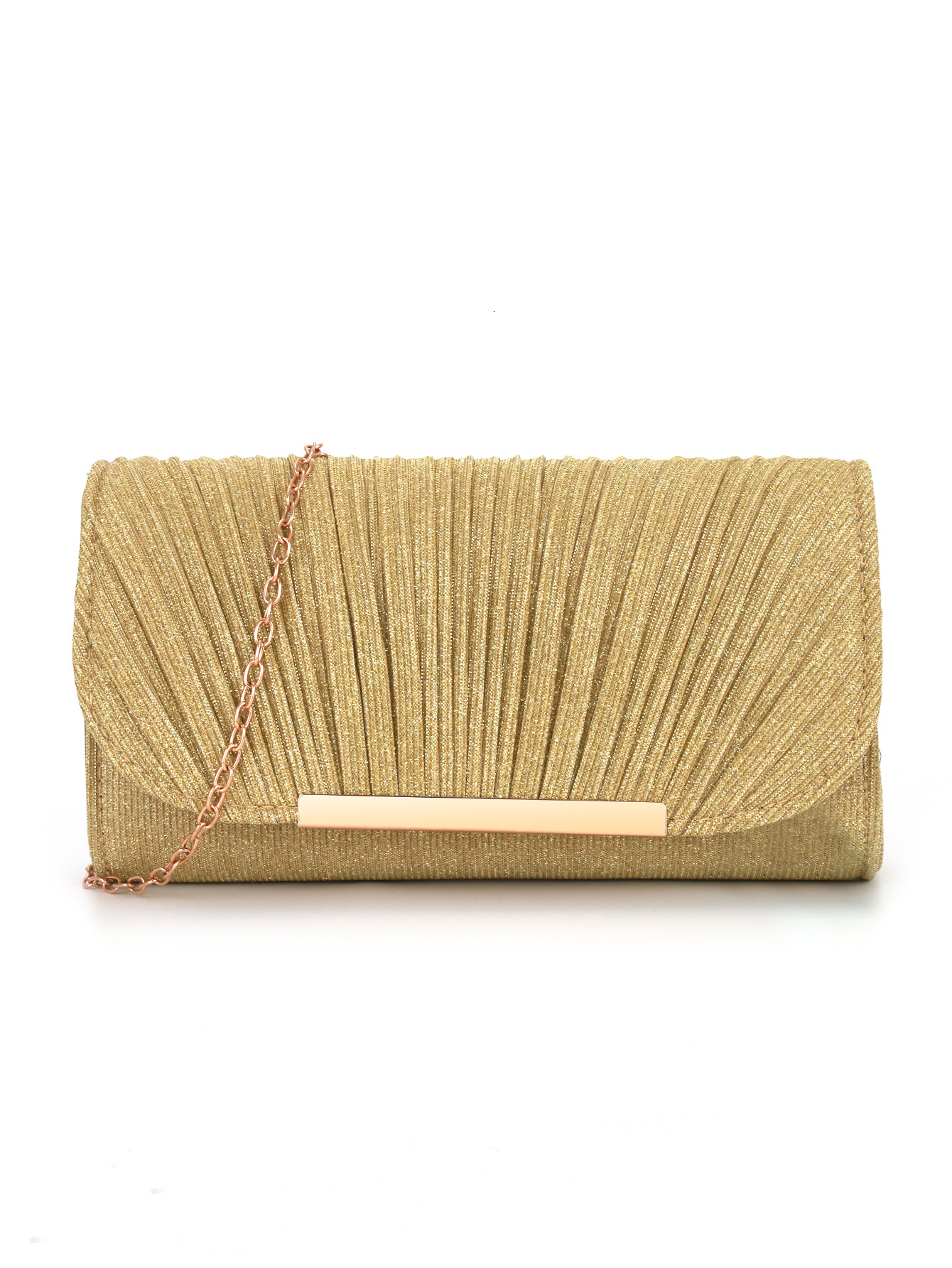 Cross Shoulder Dinner Women's Clutch Bag, Pleated High Stitching Round Bottom, Hand-Held Evening Bag