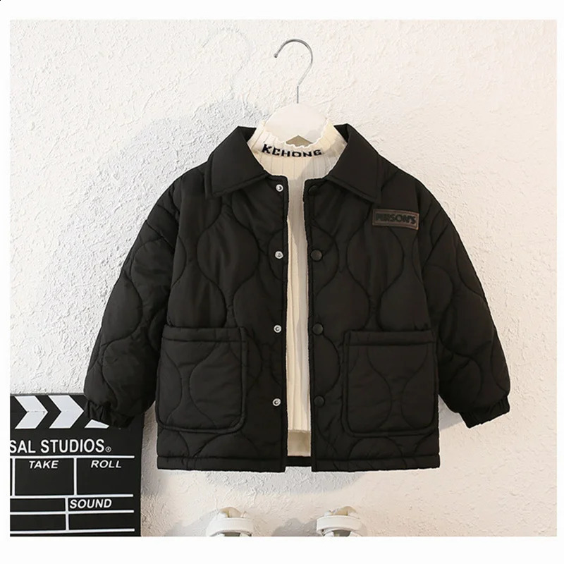 Kids Cotton Coats Spring Childrens Clothing Boys Warm Loose Casual Jackets Autumn Teen Short Cardigan Outerwear 3-10 Years 250114