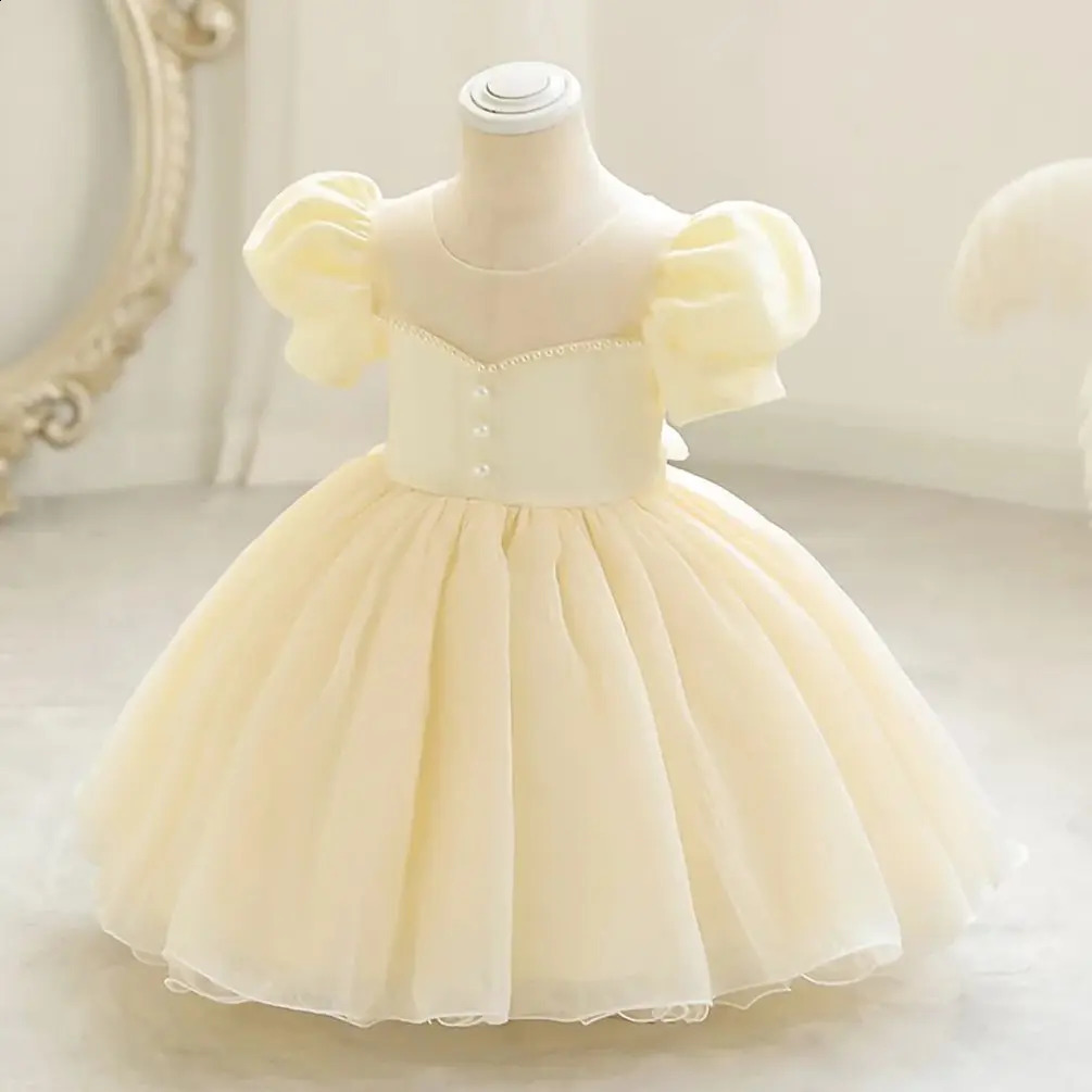 Baby Girls 1st Birthday Baptism Beading Dress For Girls Princess Costumes Kids Party Clothes Toddler Dresses 250120