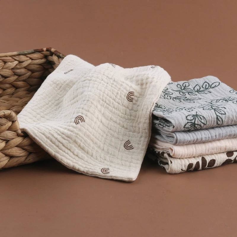Baby Towel Bulk 10PCS Soft Breathable Washcloth Burp Cloth Toddler Towel Cotton Drooling Bib Facecloth born Essential 250114