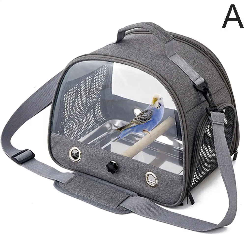 Portable Parrot Bag Bird Backpack with Perch for Birds Cage Side Window Foldable Samll Pet Travel Cage Bird Supplie Y9D5 250121