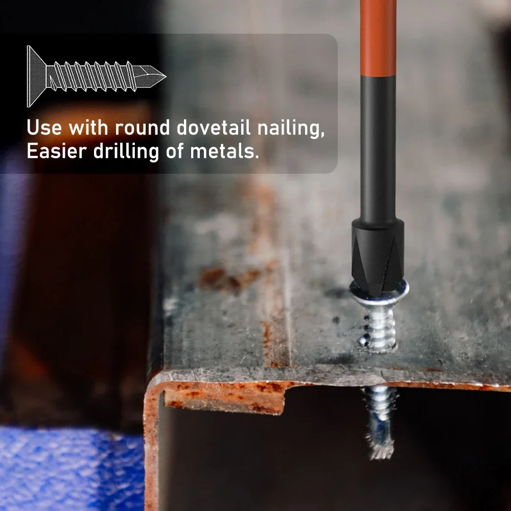 25150mm Strong Magnetic Batch Head PH2 Cross Screwdriver Set Impact Drill Bit Screw Alloy Steel Nonslip 250108