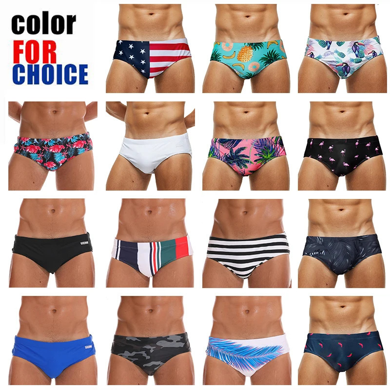 2025 Datifer Mens Swim Briefs Sexy Short Homme Push Breathable Pad Mens Swimsuit Shorts Underpants Puls Size Swimsuir 250121