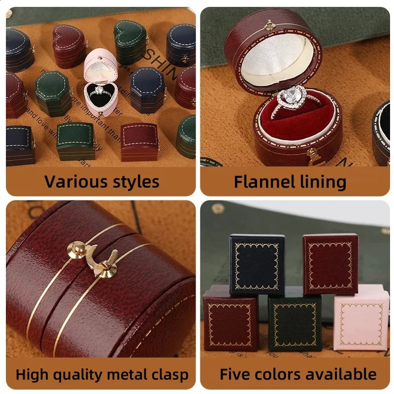 Delicate Mini Retro Jewelry Ring Box Vintage Antique European Small Jewellery Gift Packaging Casket 250117