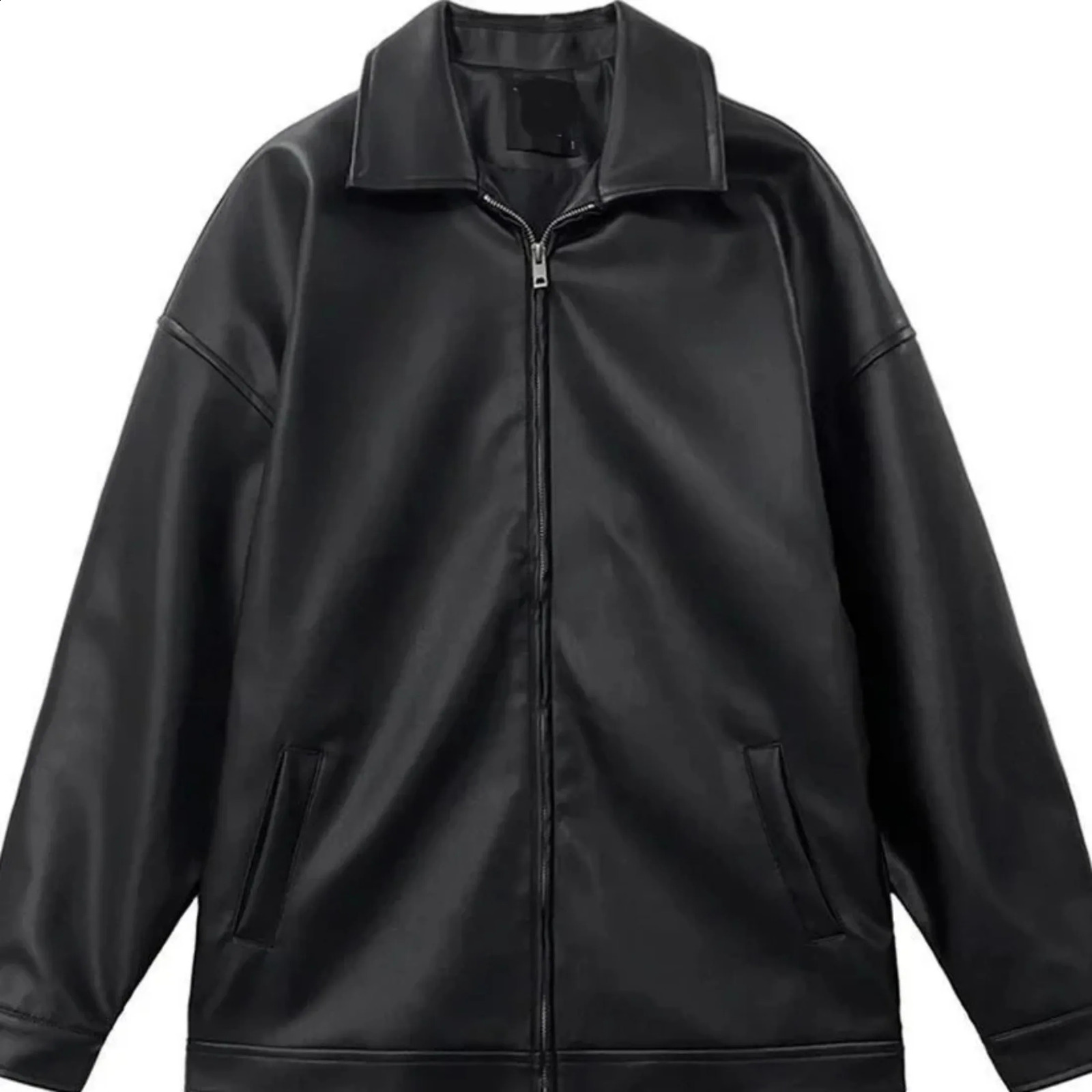 Trendy Mens Leather Jacket Korean Style Pu Leather Spring Casual Motorcycle Jacket Trendy Baseball Uniform 250120