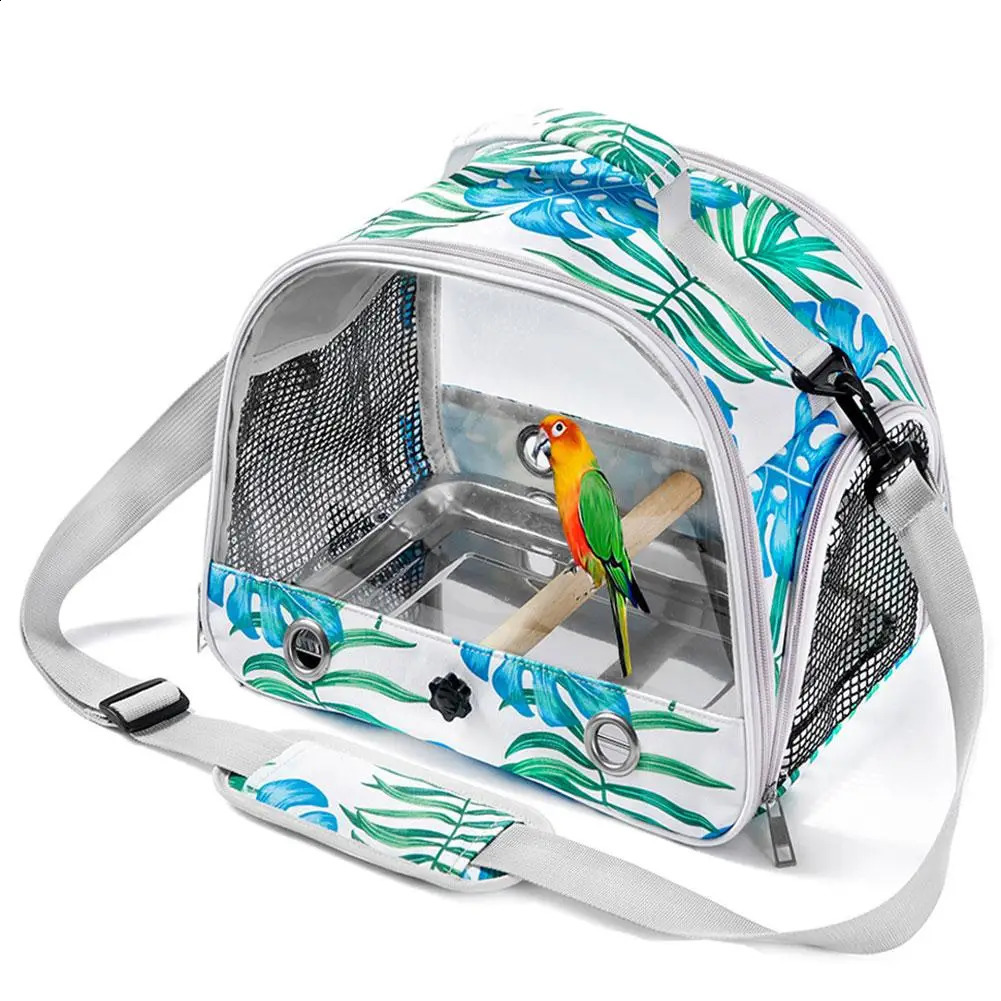 Portable Parrot Bag Bird Backpack with Perch for Birds Cage Side Window Foldable Samll Pet Travel Cage Bird Supplie Y9D5 250121
