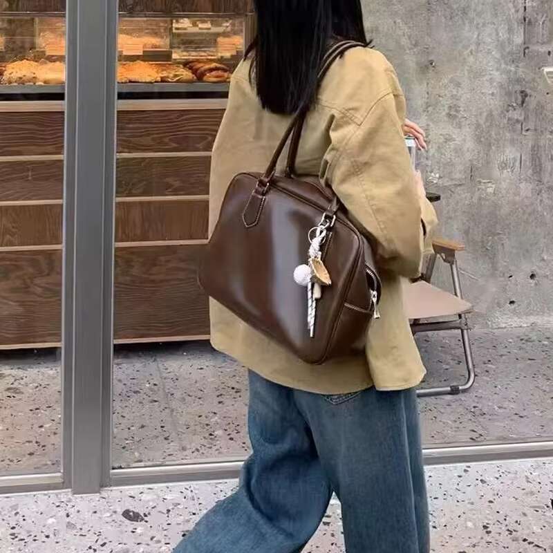 Boston Underarm Tote Bags For Women Designer Handbag And Purses 2025 New In Vintage Large Capacity Commuting Shoulder