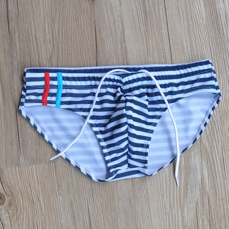 superbody Striped sexy swimwear sell swimming Trunks Mens Boxers Beach Swimwear comfortable smooth Trunks 250121