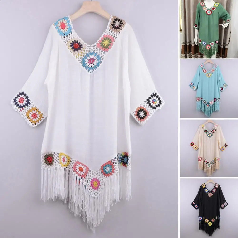 Stylish Women Cover Up Ladies Loose fitting Sun Swimwear Tunic Summer Bikini for Beach 250120
