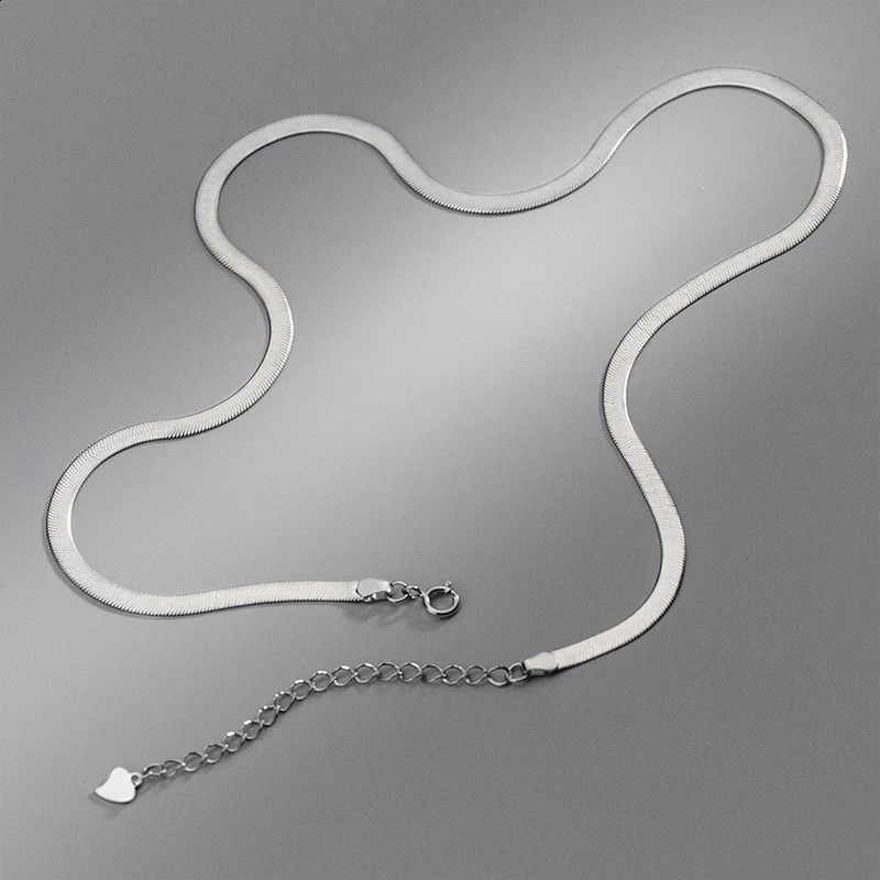 Modian 925 Sterling Silver Shining Snake Chokers Necklace Splice Trendy Stackable Chain For Women Fine Jewelry Gifts 365.5CM 250120