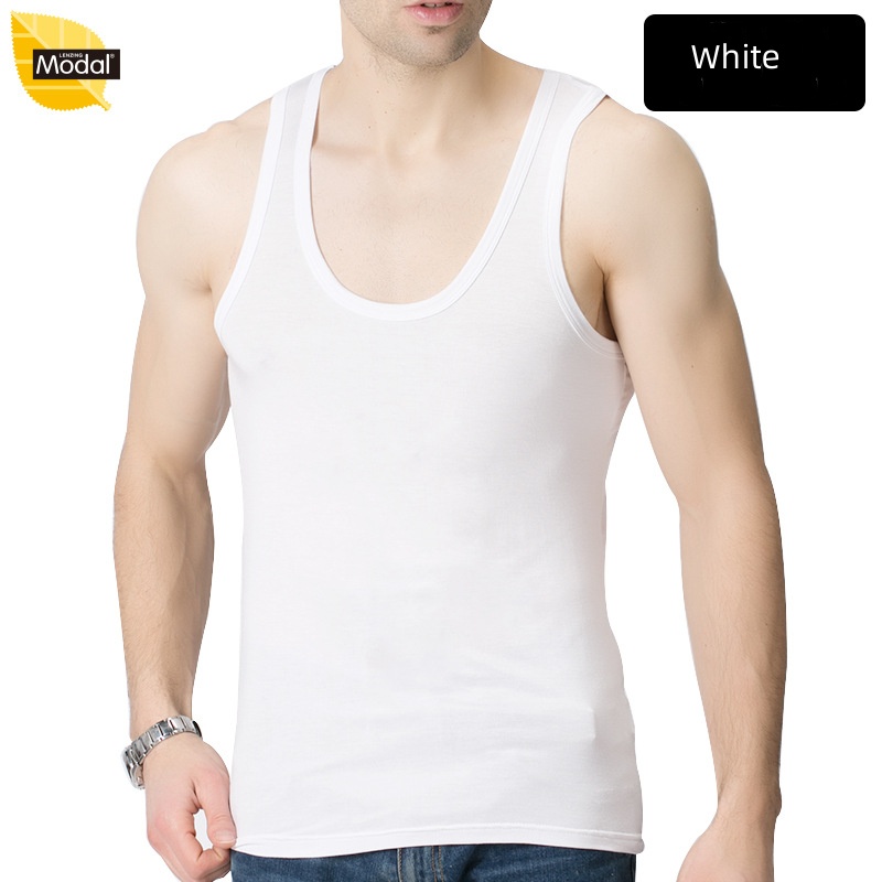 2pcs/lot Fashion Sports Tank Tops Summer Plus Size XXXXXL Men Modal Cotton Slim Pure Color Vest Man Singlet Sleeveless Shirt Sports Tops Tees Underwea