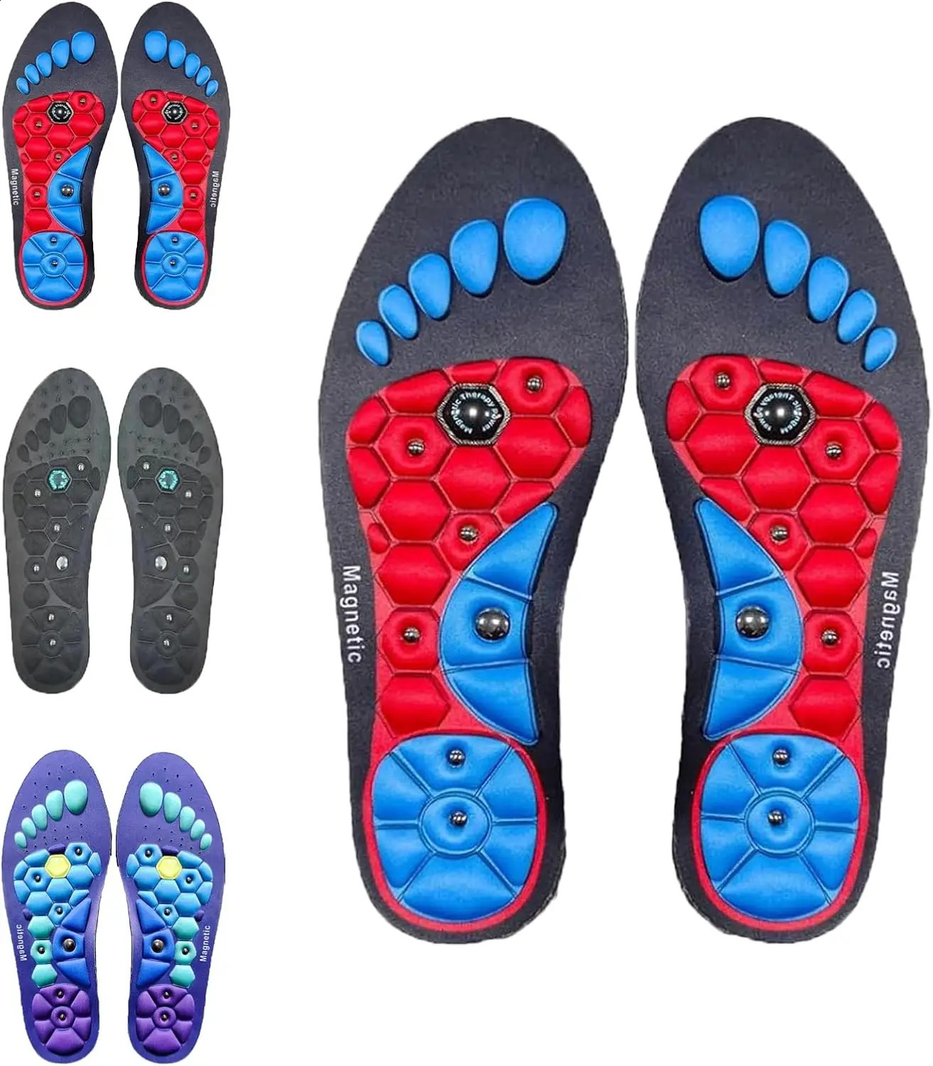 Acupressure Insoles Magnetic Massage Insoles Arch Support Orthopedic Acupressures ShoePads Relieve Tired for Men Women Unisex 250121