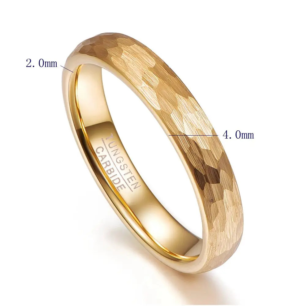 BONLAVIE 4mm 6mm Tungsten Steel Ring Classic Mens Wedding Ring Jewelry Gold Rose Geometric Pattern Couple Gift 250109