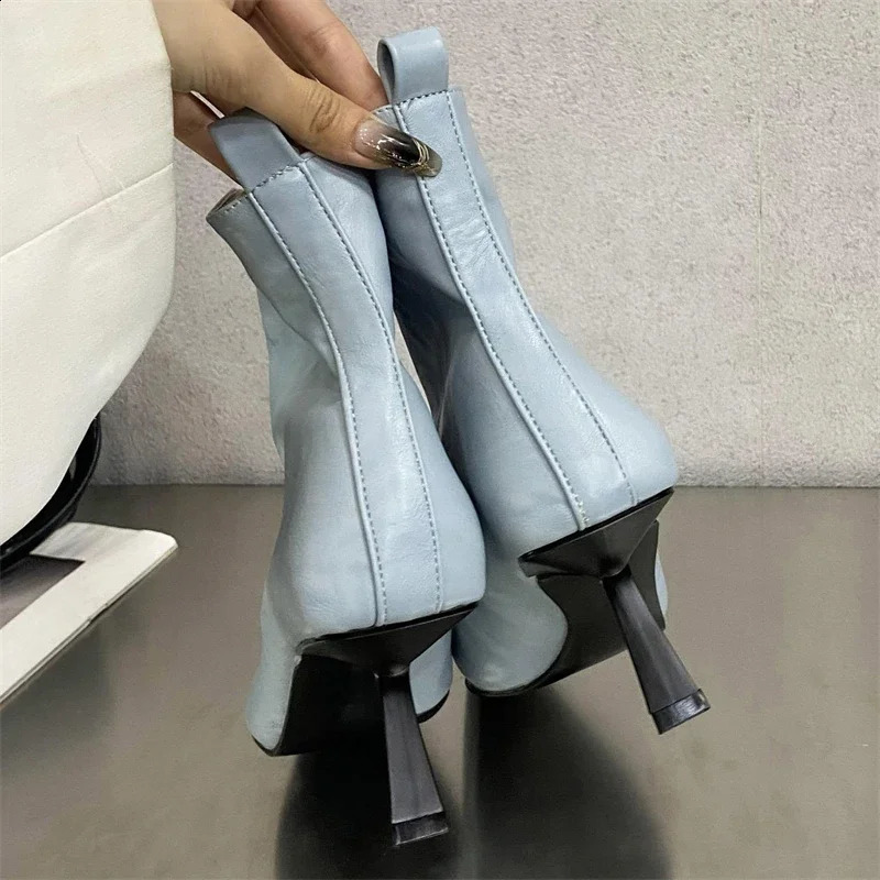 Eilyken Fashion Pointed Toe Ankle Boots Women Wedding Party Shoes Winter Autumn Slim Short Ladies Booties 250122