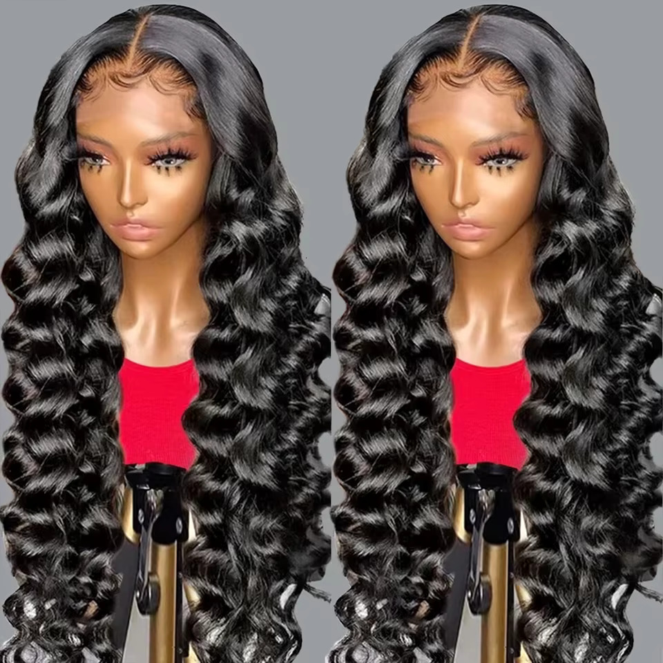 26 28 30 32 Inch Transparent Loose Deep 13X6 13X4 HD Lace Front Human Hair Wigs Natural Wave 6X4 4X4 Glueless Wig For Women