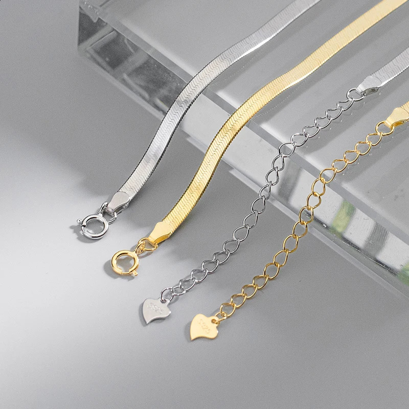 Modian 925 Sterling Silver Shining Snake Chokers Necklace Splice Trendy Stackable Chain For Women Fine Jewelry Gifts 365.5CM 250120