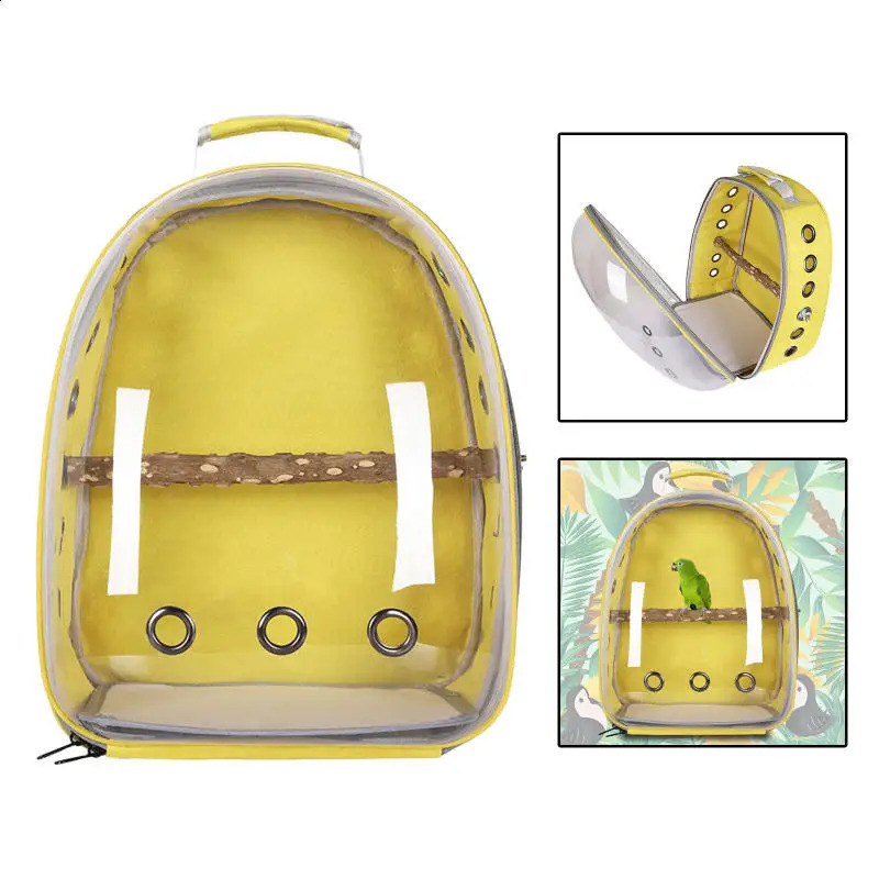 Bird Bag Parrot Carrying Bag Portable Pet Backpack for Parakeet Cockatiel Bunny Travel Transparent Pet Bird Cage 250121