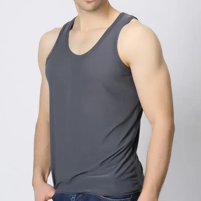 2pcs/lot Fashion Sports Tank Tops Summer Plus Size XXXXXL Men Modal Cotton Slim Pure Color Vest Man Singlet Sleeveless Shirt Sports Tops Tees Underwea