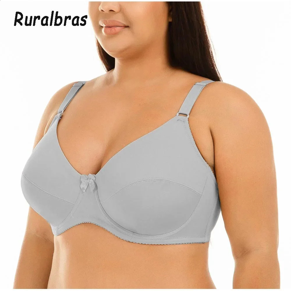 Comfortable Unlined thin bras for women push up Pure Color Large Size Bra with wire nonpadded bralette big breast C D cup C21 250122