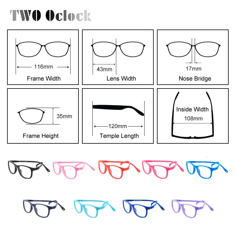 Kids Glasses Frame Children Unbreakable Nonscrew TR90 Silica gel Eyeglasses With Lanyard Optic Infant Spectacles K303 250110