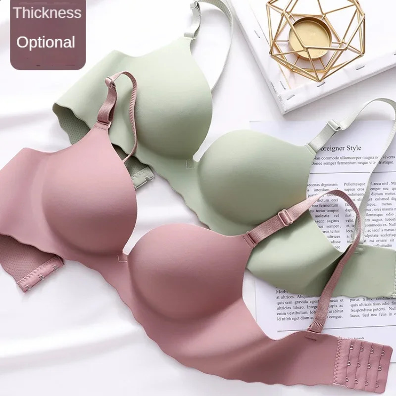 Sexy Push Up Bra Corset Wireless OnePiece Breathable Underwear Gathered Uphold Set for Women Lingerie Seamless Bralette 250122