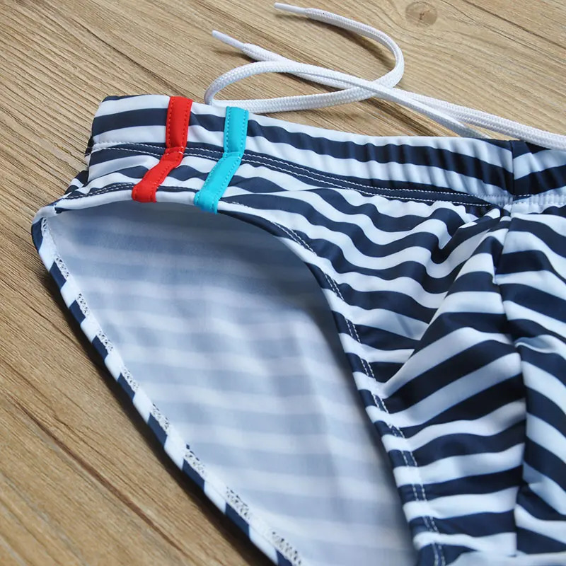 superbody Striped sexy swimwear sell swimming Trunks Mens Boxers Beach Swimwear comfortable smooth Trunks 250121