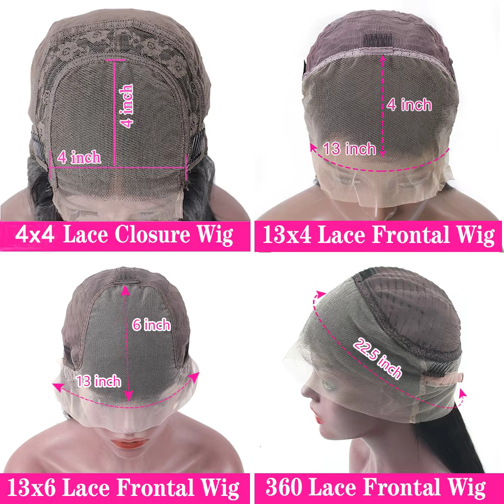 Chocolate 360 13x6 Frontal 100% Wig Body Wave Brown 13x4 HD Lace Front Human Hair Wigs For Women