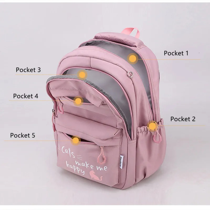 Fengdong Kawaii school Backpack for Girls cute School Bags Waterproof bookbag Teens College Student Large Travel Shoulder Bag 250109