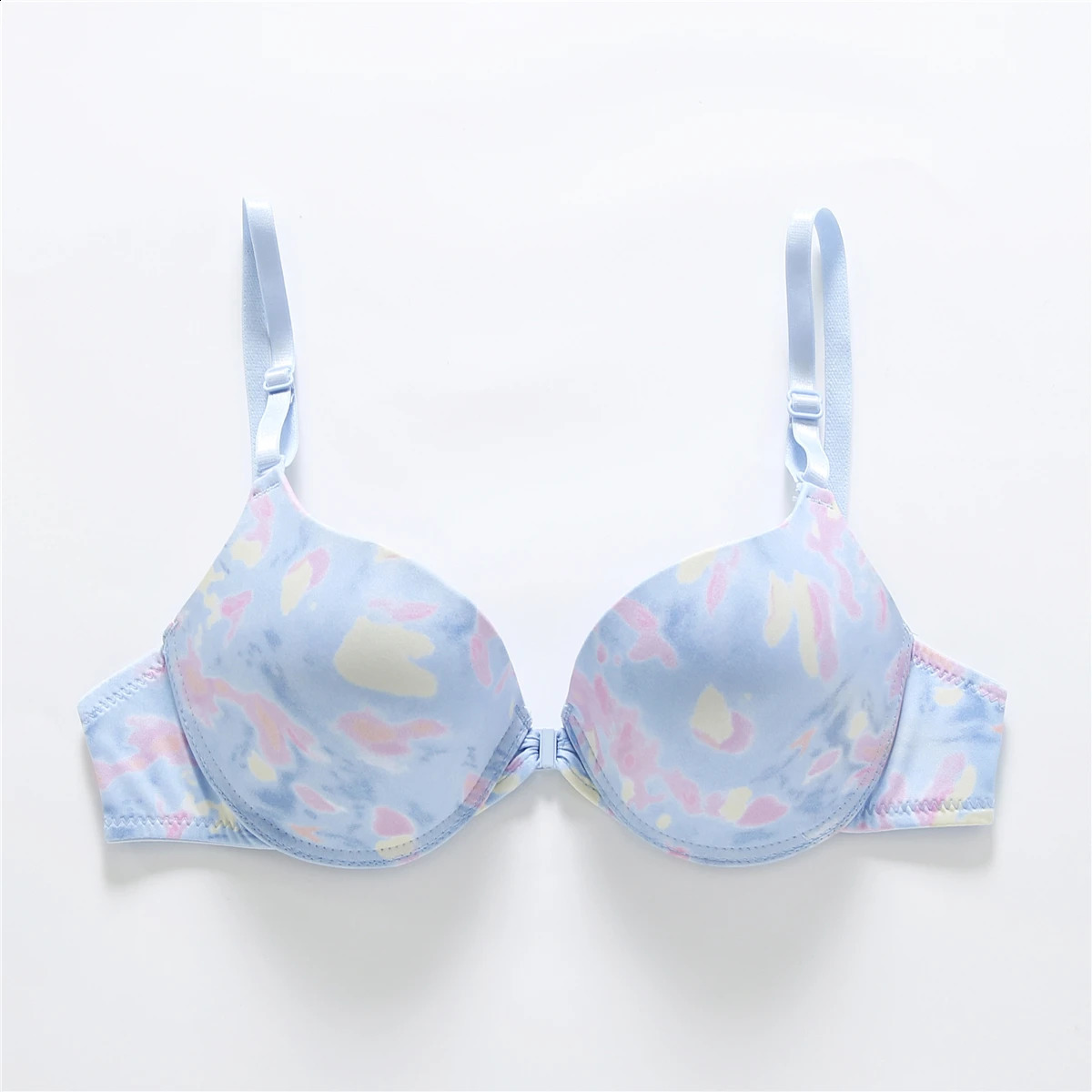 Front CLre Women Bras Gathered Bra Deep V Underwire Ladied Brassiere Lingerie Solid Push Up Backless Intimate Underwear 250122