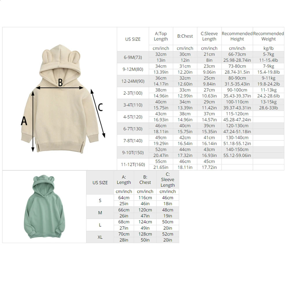 Custom Family Match Mom Kids Bear Hooded Sweatshirt Fleece Spring Warm Clothes Baby Boys Girls Thick Personalized Tracksuit 250121