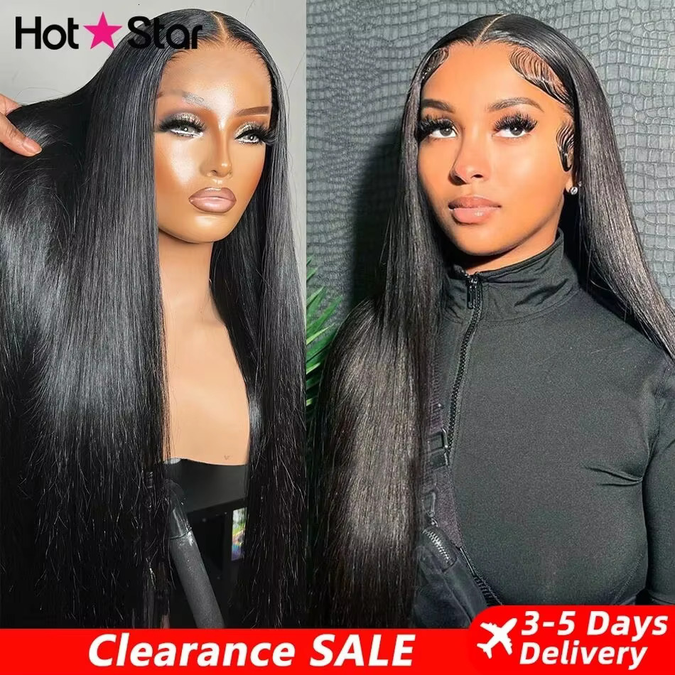 HD Transparent Frontal Pre Plucked Brazilian Straight 13x4 13x6 Lace Front Human Hair Wigs For Black Women