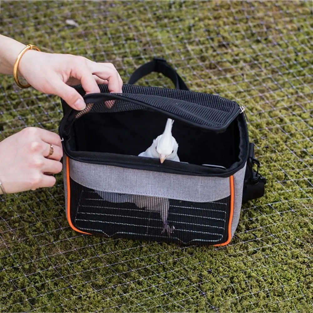Bird Cage Portable Parrot Hamster Lizard Bag Sugar Glider Backpack Small Animals Accessories 250121