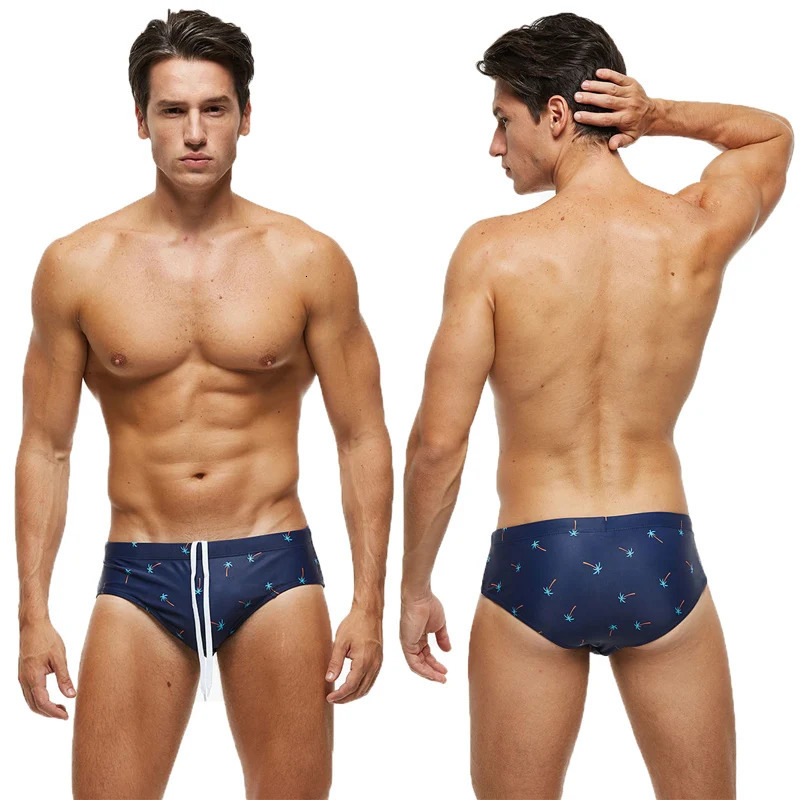 2025 Datifer Mens Swim Briefs Sexy Short Homme Push Breathable Pad Mens Swimsuit Shorts Underpants Puls Size Swimsuir 250121