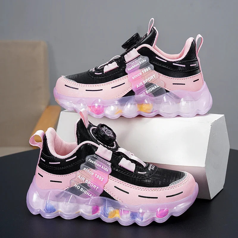 Spring Children Girls Boys PU sports shoes childrens casual shoes childrens fashionable pink tennis high-quality sports apartment size 26-39# 250110